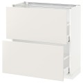 IKEA METOD МЕТОД / MAXIMERA МАКСИМЕРА Шкаф / 2 ящика, белый / Veddinge белый, 80x37 см 39051499 | 390.514.99