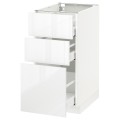 IKEA METOD МЕТОД / MAXIMERA МАКСИМЕРА Напольный шкаф с 3 ящиками, белый / Ringhult белый, 40x60 см 39049623 390.496.23