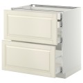 IKEA METOD МЕТОД / MAXIMERA МАКСИМЕРА Напольный шкаф с ящиками, белый / Bodbyn кремовый, 80x60 см 29913390 | 299.133.90
