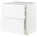 IKEA METOD МЕТОД / MAXIMERA МАКСИМЕРА Напольный шкаф с ящиками, белый Enköping / белый имитация дерева, 80x60 см 59473399 594.733.99