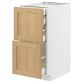 IKEA METOD / MAXIMERA Напольный шкаф с ящиками, белый / дуб Forsbacka, 40x60 см 59509143 | 595.091.43