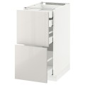 IKEA METOD МЕТОД / MAXIMERA МАКСИМЕРА Напольный шкаф с ящиками, белый / Ringhult светло-серый, 40x60 см 09141798 | 091.417.98