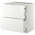 IKEA METOD МЕТОД / MAXIMERA МАКСИМЕРА Напольный шкаф с ящиками, белый / Ringhult белый, 80x60 см 89911717 | 899.117.17