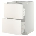 IKEA METOD МЕТОД / MAXIMERA МАКСИМЕРА Напольный шкаф с ящиками, белый / Veddinge белый, 60x60 см 29915921 299.159.21
