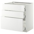 IKEA METOD МЕТОД / MAXIMERA МАКСИМЕРА Напольный шкаф с ящиками, белый / Ringhult белый, 80x60 см 39911687 399.116.87