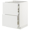 IKEA METOD МЕТОД / MAXIMERA МАКСИМЕРА Напольный шкаф с выдвижной столешницей / 3 ящика, белый / Stensund белый, 60x60 см 29433461 294.334.61