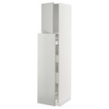 IKEA METOD / MAXIMERA Высокий шкаф полки / ящики, белый / Хавсторп светло-серый, 40x60x200 см 69537980 | 695.379.80