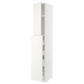IKEA METOD МЕТОД / MAXIMERA МАКСИМЕРА Высокий шкаф полки / ящики, белый / Vallstena белый 59507417 | 595.074.17