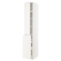 IKEA METOD МЕТОД / MAXIMERA МАКСИМЕРА Высокий шкаф 3 ящика / 1 дверь / 2 полки, белый / Veddinge белый, 40x60x240 см 59459044 | 594.590.44