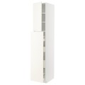 IKEA METOD МЕТОД / MAXIMERA МАКСИМЕРА Высокий шкаф полки / ящики, белый / Vallstena белый 69507426 | 695.074.26
