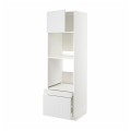 IKEA METOD МЕТОД / MAXIMERA МАКСИМЕРА Высокий шкаф для духовки комби с дверцей / ящиками, белый / Stensund белый, 60x60x200 см 69456016 | 694.560.16