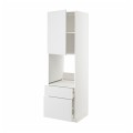 IKEA METOD МЕТОД / MAXIMERA МАКСИМЕРА Высокий шкаф для духовки с дверцей / ящиками, белый / Stensund белый, 60x60x200 см 89466260 | 894.662.60