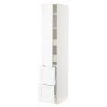 IKEA METOD МЕТОД / MAXIMERA МАКСИМЕРА Высокий шкаф с полками / ящиками, белый Enköping / белый имитация дерева, 40x60x220 см 29473555 | 294.735.55