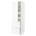 IKEA METOD МЕТОД / MAXIMERA МАКСИМЕРА Высокий шкаф с полками / ящиками, белый Enköping / белый имитация дерева, 60x60x200 см 29473560 | 294.735.60