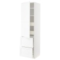 IKEA METOD МЕТОД / MAXIMERA МАКСИМЕРА Высокий шкаф с полками / ящиками, белый Enköping / белый имитация дерева, 60x60x220 см 09473556 094.735.56