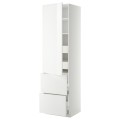 IKEA METOD МЕТОД / MAXIMERA МАКСИМЕРА Высокий шкаф с полками / ящиками, белый / Ringhult белый, 60x60x220 см 39372669 393.726.69