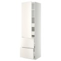 IKEA METOD МЕТОД / MAXIMERA МАКСИМЕРА Высокий шкаф с полками / ящиками, белый / Veddinge белый, 60x60x220 см 69378740 693.787.40
