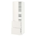 IKEA METOD МЕТОД / MAXIMERA МАКСИМЕРА Высокий шкаф с полками / ящиками, белый / Veddinge белый, 60x60x200 см 69365667 | 693.656.67