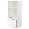 IKEA METOD МЕТОД / MAXIMERA МАКСИМЕРА Высокий шкаф для духовки / СВЧ, белый Enköping / белый имитация дерева, 60x60x140 см 29473579 | 294.735.79