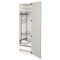 IKEA METOD МЕТОД / MAXIMERA МАКСИМЕРА Высокий шкаф с отделением для аксессуаров для уборки, белый / Ringhult светло-серый, 60x60x200 см 59370527 593.705.27