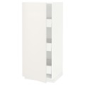IKEA METOD МЕТОД / MAXIMERA МАКСИМЕРА Шкаф высокий с ящиками, белый / Veddinge белый, 60x60x140 см 19354237 | 193.542.37