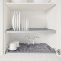 IKEA METOD МЕТОД Навесной шкаф с посудной сушилкой / 2 дверцы, белый / Sinarp коричневый, 60x60 см 49470080 | 494.700.80