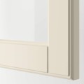 IKEA METOD МЕТОД Угловой настенный шкаф с каруселью / стеклянная дверь, белый / Bodbyn кремовый, 68x80 см 59394991 593.949.91