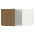 IKEA METOD Верхний шкаф для холодильника / морозильника, белый / Имитация коричневого ореха, 60x40 см 99518904 995.189.04