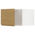 IKEA METOD верхний шкаф д/холодильн/морозильн, белый / Voxtorp имитация дуб, 60x40 см 39538698 | 395.386.98