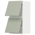 IKEA METOD МЕТОД Навесной горизонтальный шкаф / 2двери, нажимной механизм, белый / Stensund светло-зеленый, 40x80 см 19486643 | 194.866.43