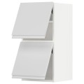 IKEA METOD МЕТОД Навесной горизонтальный шкаф / 2 двери, белый / Voxtorp глянцевый / белый, 40x80 см 49393058 493.930.58