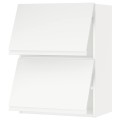IKEA METOD МЕТОД Навесной горизонтальный шкаф / 2 двери, белый / Voxtorp матовый белый, 60x80 см 89391948 893.919.48
