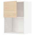 IKEA METOD МЕТОД Навесной шкаф для СВЧ-печи, белый / Askersund узор светлый ясень, 60x80 см 89455266 | 894.552.66
