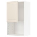 IKEA METOD МЕТОД Навесной шкаф для СВЧ-печи, белый / Bodbyn кремовый, 60x100 см 09463816 | 094.638.16