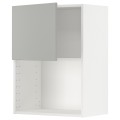 IKEA METOD Навесной шкаф для СВЧ-печи, белый / Хавсторп светло-серый, 60x80 см 29538750 | 295.387.50