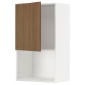 IKEA METOD Навесной шкаф для СВЧ-печи, белый / Имитация коричневого ореха, 60x100 см 39519510 | 395.195.10