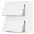 IKEA METOD МЕТОД Навесной горизонтальный шкаф / 2двери, нажимной механизм, белый Enköping / белый имитация дерева, 60x80 см 69473493 694.734.93