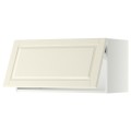 IKEA METOD МЕТОД Навесной горизонтальный шкаф, белый / Bodbyn кремовый, 80x40 см 29391885 293.918.85