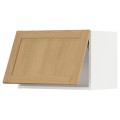 IKEA METOD Навесной горизонтальный шкаф, белый / дуб Forsbacka, 60x40 см 89509368 895.093.68