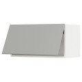 IKEA METOD Навесной горизонтальный шкаф, белый / Хавсторп светло-серый, 80x40 см 79538187 | 795.381.87