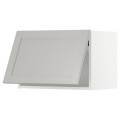 IKEA METOD МЕТОД Навесной горизонтальный шкаф, белый / Lerhyttan светло-серый, 60x40 см 79391821 793.918.21