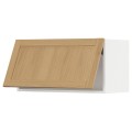 IKEA METOD Навесной горизонтальный шкаф, белый / дуб Forsbacka, 80x40 см 49509370 | 495.093.70
