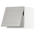 IKEA METOD МЕТОД Навесной горизонтальный шкаф, белый / Lerhyttan светло-серый, 40x40 см 19391782 193.917.82