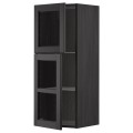 IKEA METOD МЕТОД Навесной шкаф, черный / Lerhyttan черная морилка, 40x100 см 39455754 394.557.54