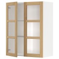 IKEA METOD Навесной шкаф, белый / дуб Forsbacka, 80x100 см 79509359 | 795.093.59