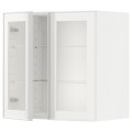 IKEA METOD МЕТОД Навесной шкаф, белый / Hesta белое прозрачное стекло, 60x60 см 49490554 | 494.905.54