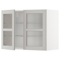 IKEA METOD МЕТОД Навесной шкаф, белый / Lerhyttan светло-серый, 80x60 см 69459680 | 694.596.80