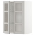 IKEA METOD МЕТОД Навесной шкаф, белый / Lerhyttan светло-серый, 60x80 см 89456280 | 894.562.80