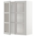 IKEA METOD МЕТОД Навесной шкаф, белый / Lerhyttan светло-серый, 80x100 см 19462152 | 194.621.52