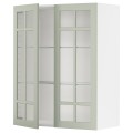 IKEA METOD МЕТОД Навесной шкаф, белый / Stensund светло-зеленый, 80x100 см 59487141 | 594.871.41